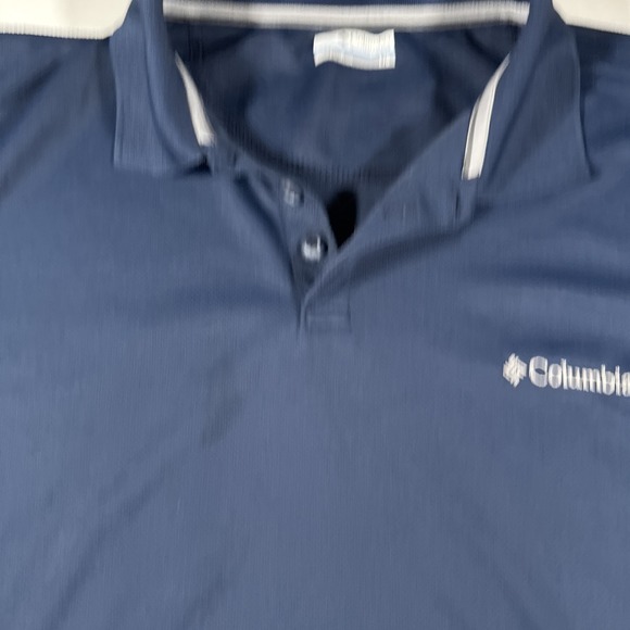 Columbia Pfg Shade Short Sleeve Polo Shirt Navy Blue Men's Size Large Golfing - Picture 4 of 7